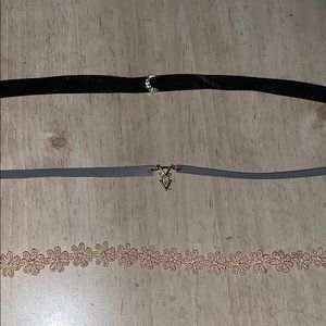 3 Chokers with designs